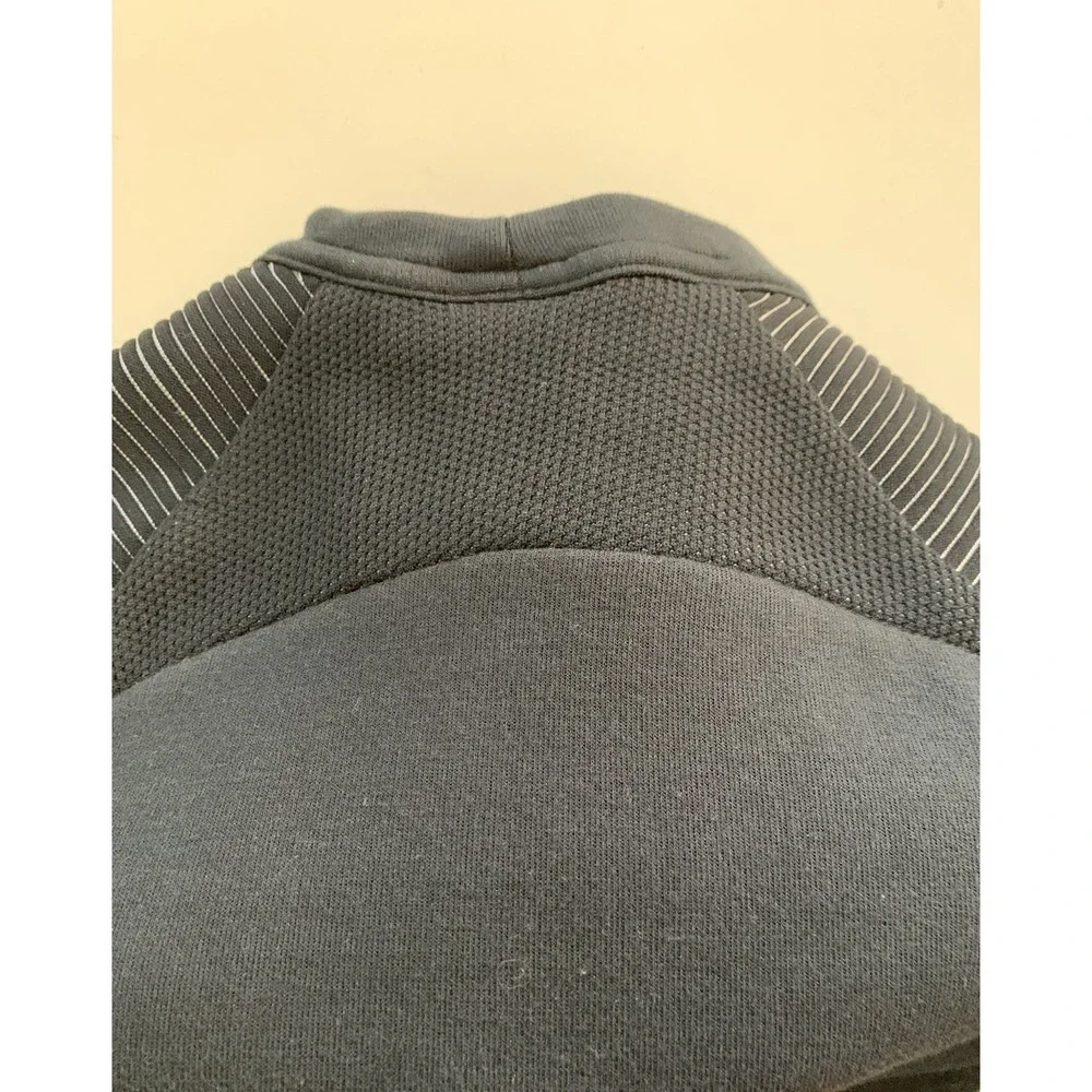 Nike Tech Performance Women's SM Black Sweatshirt Ribbed Sleeve Zip Hem Mad Max